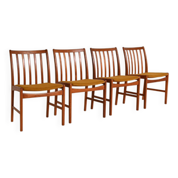 Set of 4 teak dining chairs, Scandinavia, 1960s