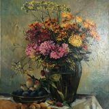 Painting flowers and fruits