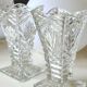 Art Deco Boho pair of vases, Bohemian crystal. Stylish and refined.