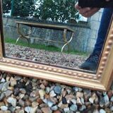 Miroir ancien en bois doré style louis xvi