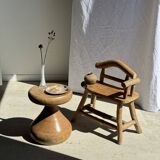 Pawn Natural - Stool, side table, end table in solid mango wood