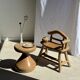 Pawn Natural - Stool, side table, end table in solid mango wood