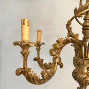 Louis XV Patine style chandelier with ancient Golden Patina Rockery Luster
