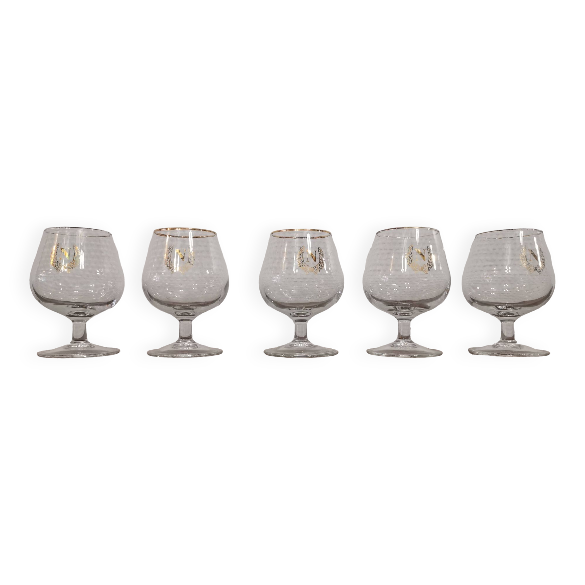 Lot de 5 verres à cognac "Napoléon"