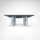 Star Galaxy granite and brushed metal postmodern coffee table by Draenert