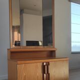 Vintage chest of drawers with triptych mirror, 60's