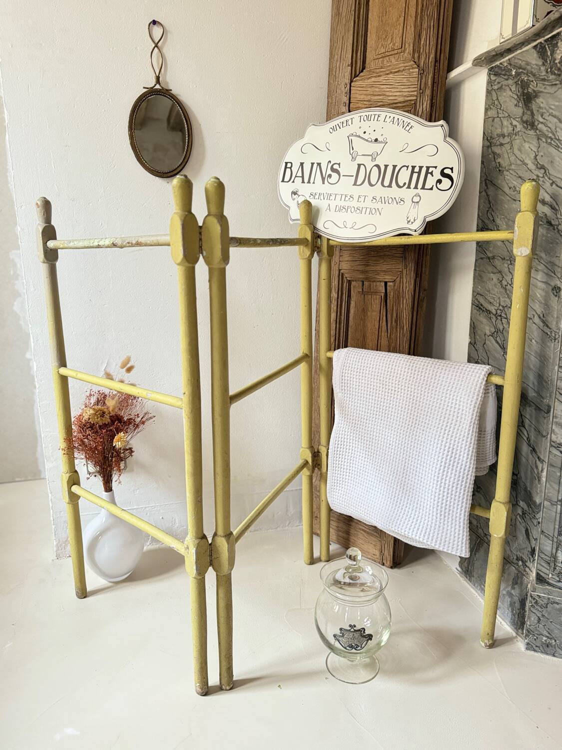 Old towel rack