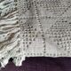 White cotton bed cover, Old crochet bed throw, white cotton bed cover