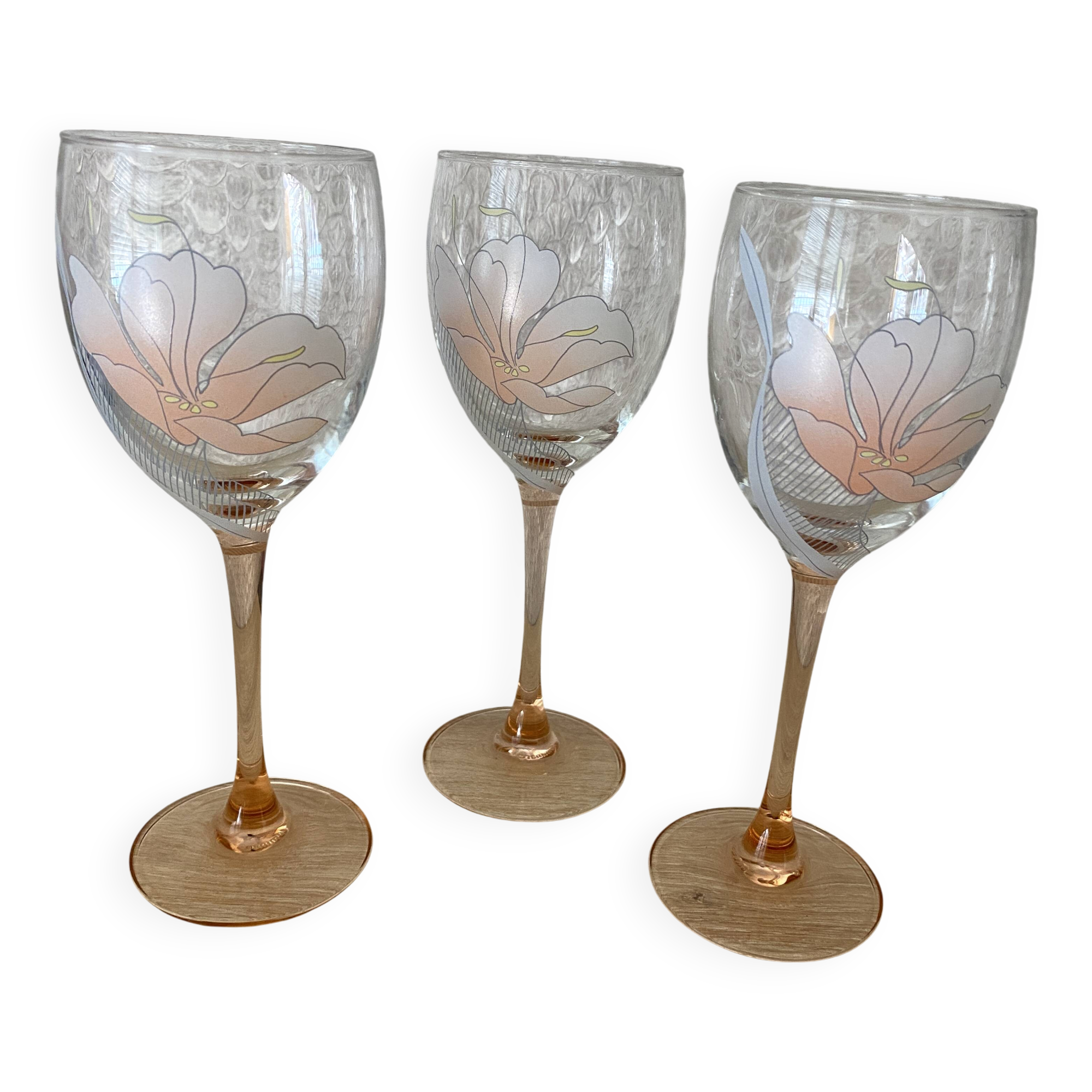 Lot de 2 verres à pied Luminarc , verrerie d'Arques