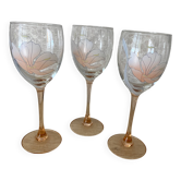 Set of 2 Luminarc stemmed glasses, Arques glassworks