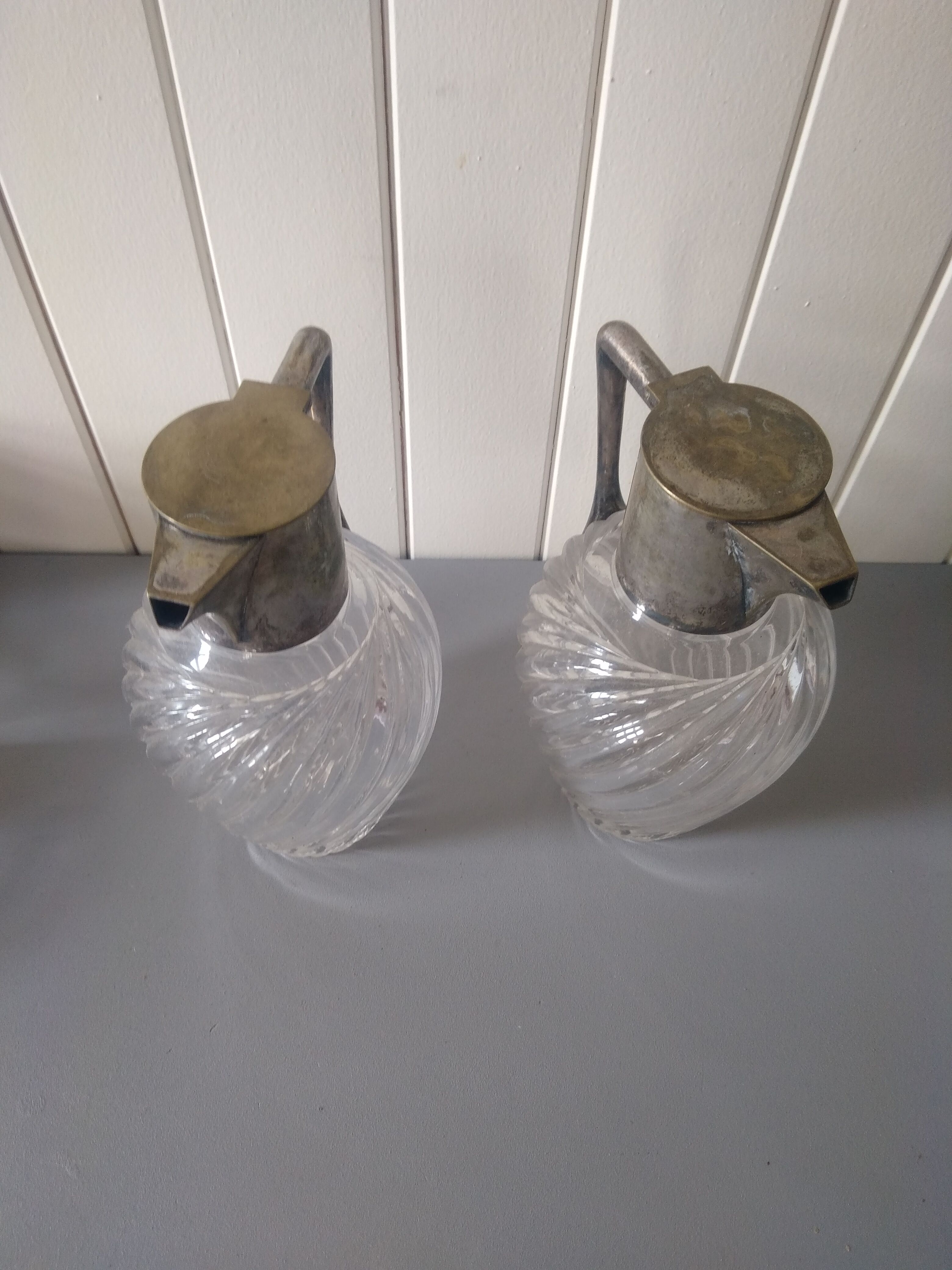 Antique pouring carafes