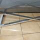 Coffee table smoked glass and chrome 1970