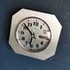 Horloge formica vintage pendule murale silencieuse carrée "Junghans argent"