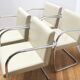 Suite de 4 fauteuils design tubular, Italie
