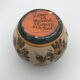Vintage vase shaped terracotta ball with handheld paint decoration polychrome signed