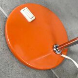 Orange lacquered metal and chrome desk lamp - circa 1970
