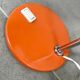 Lampe de bureau métal laqué orange et chrome - vers 1970
