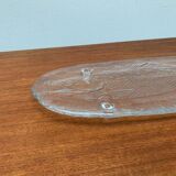 Large Vintage Glass Plate in the Shape of a Swedish Fish by Pukeberg Glass