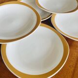 6 vintage deep plates Sarreguemines Pyroblan