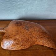 Grande coupe en bois brutaliste, 65 cm