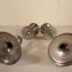 Pair of candlesticks in silver metal