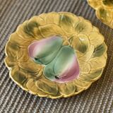 Set of 8 dessert plates in Sarreguemines barbotine