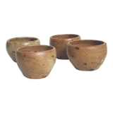 Set of 4 vintage stoneware shells