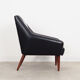 Leather armchair, danish design, 1970s, production: denmark