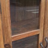 Old wooden cabinet display case with two doors