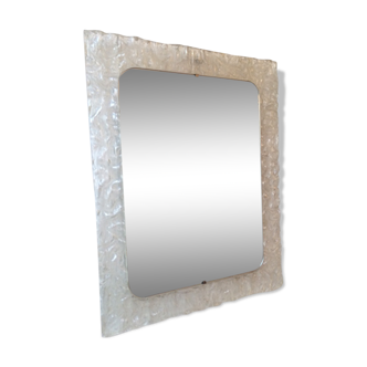 Rectangular mirror in transparent plexiglass 1960 - 60x76cm