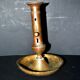 Antique push candle holder, 18th century gilded carved bronze candlestick.