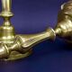 Pair of gilded bronze candlesticks from the Regency period, 18th century.