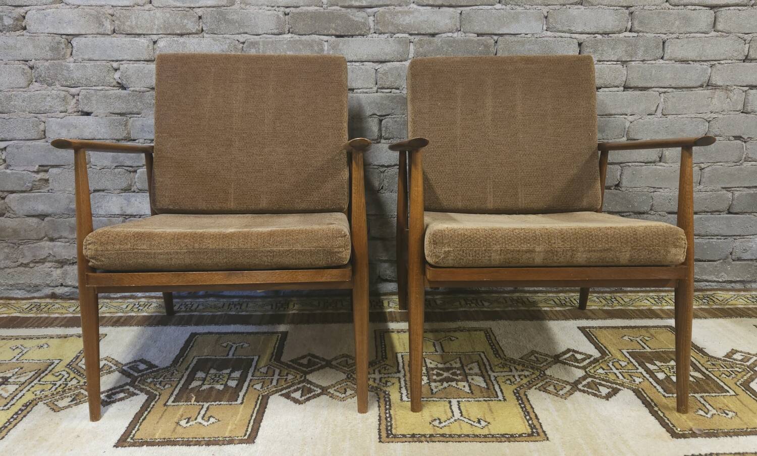 Paire de fauteuils scandinave en teck 1960