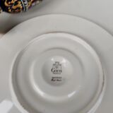 Ewer and its basin, in Gien earthenware, Renaissance model, 20th century.