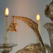 Lustre vénitien en verre de Murano mordoré, vers 1920