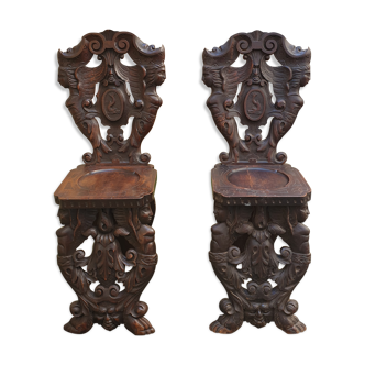 Pair of ancient Italian chairs