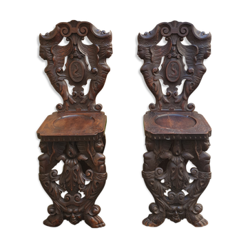 Paire de chaises italiennes anciennes