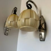 Appliques Art Déco bronze argenté Peuch & Besse