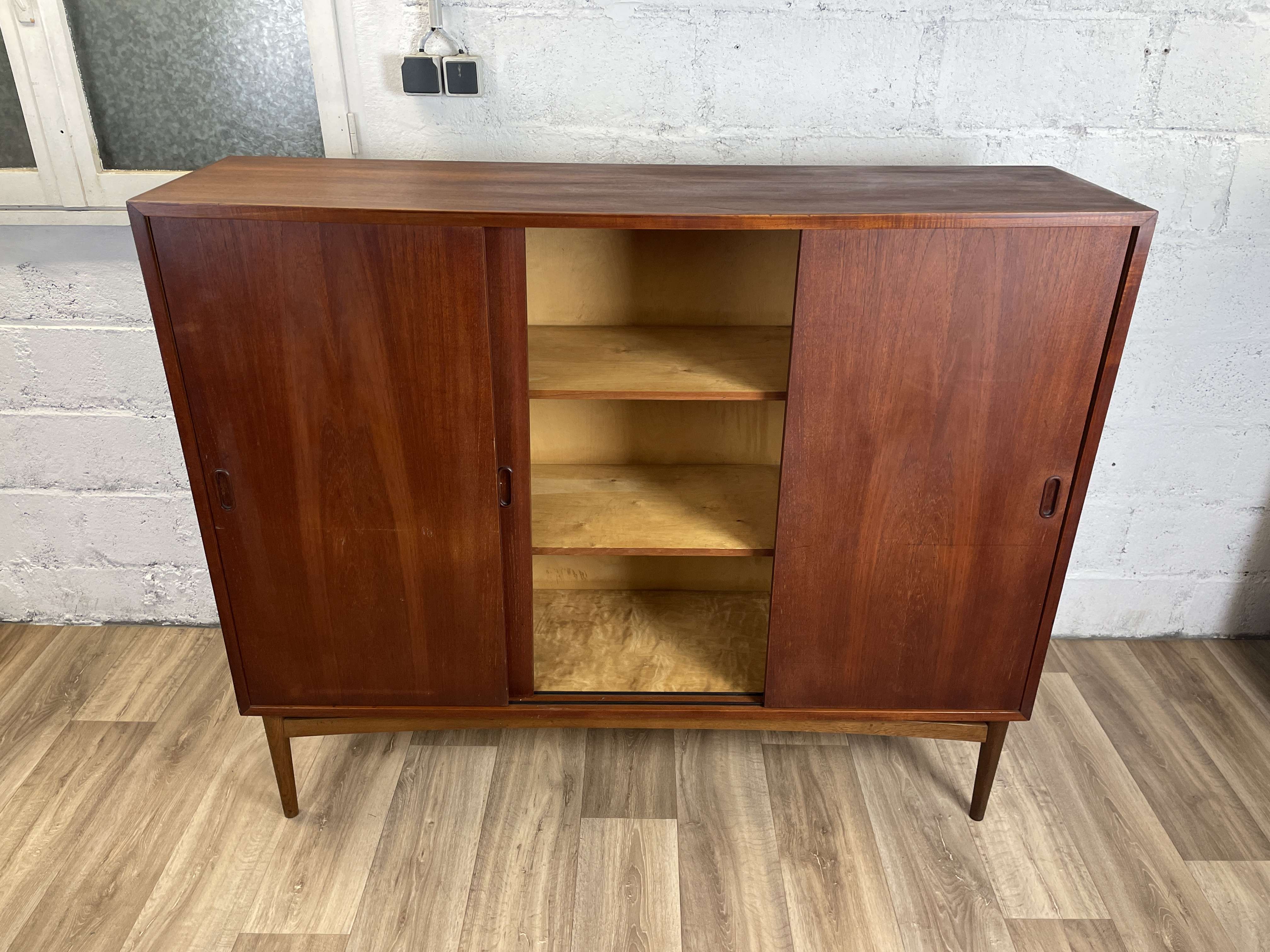 Enfilade vintage Scandinavian teak "highboard" sideboard, 60s