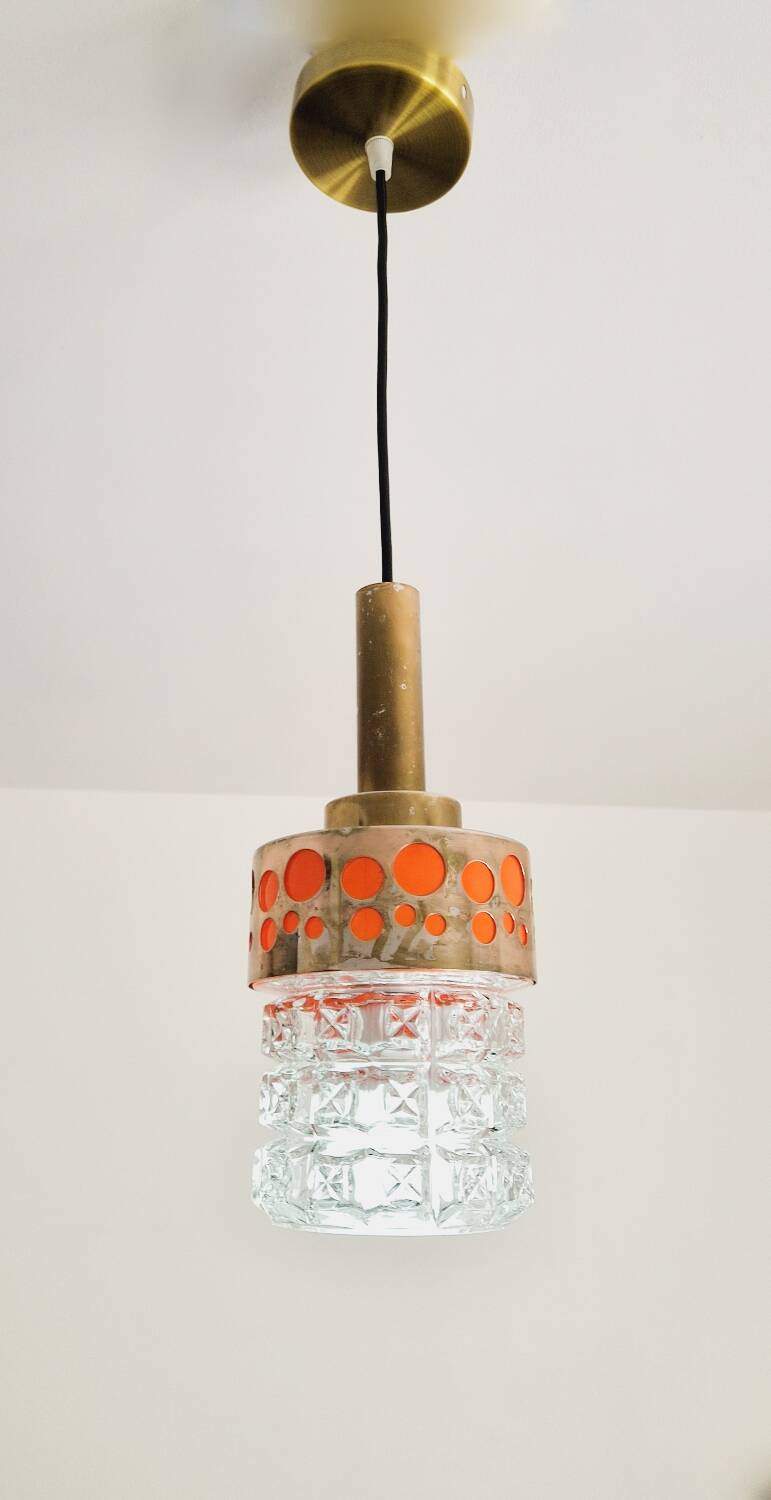 Raak glass and metal suspension 1970