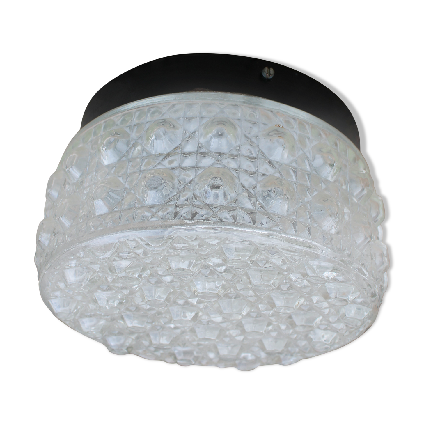 Moulded glass ceiling light