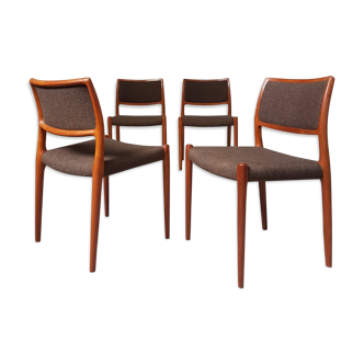 Lot de 4 chaises par Niels Otto Moller pour J.L.Mollers