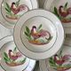 Lot of 5 hollow plates digoin sarreguemines model "rooster" years 40-50