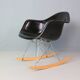 Fauteuil à bascule noir original « Rar » de Charles & Ray Eames, 1977