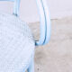 Nordic blue braided rattan armchair
