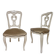 Louis XV Baroque Style Lacquered Chairs, Set of 2