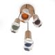 Chandelier with 4 pendants and acrylic glass diffusers by Gaetano Missaglia, 1960s.