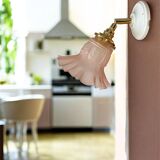 Gold and pink wall light