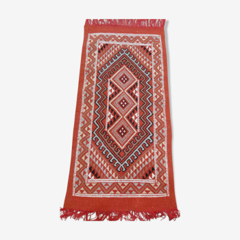 Handmade berber orange mergoum carpet