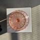 Pink glass coupe footed H20 D 15.5